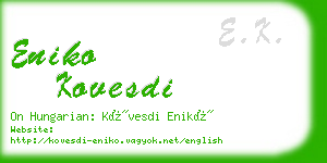 eniko kovesdi business card